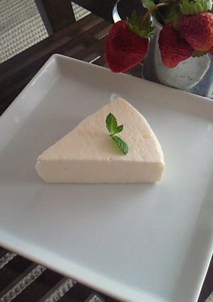 生クリなし★濃厚ヘルシーレアチーズケーキ-レシピのメイン写真