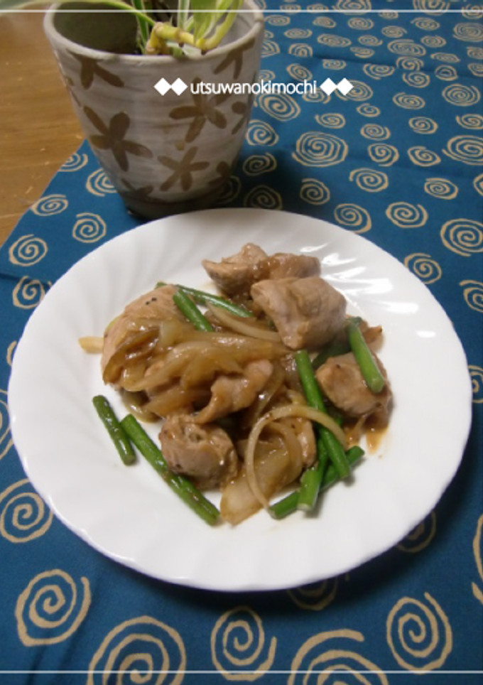 にんにくの芽と豚肉のオイスター炒め-レシピのメイン写真