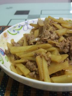 牛肉とジャガイモの醤油マヨ炒め-レシピのメイン写真