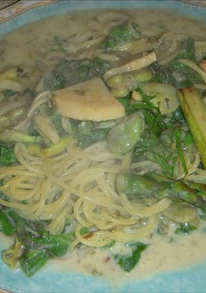 春野菜のクリームソース風パスタ-レシピのメイン写真