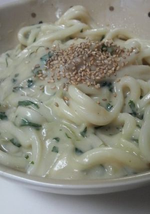 紫蘇絡まる☆味噌クリームうどん-レシピのメイン写真