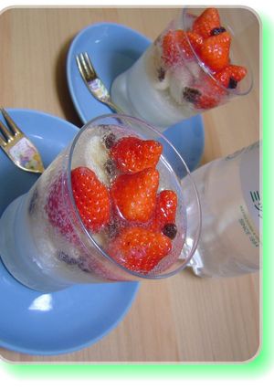 -フルーツ♡しゅわ②❁パフェ風❤--レシピのメイン写真