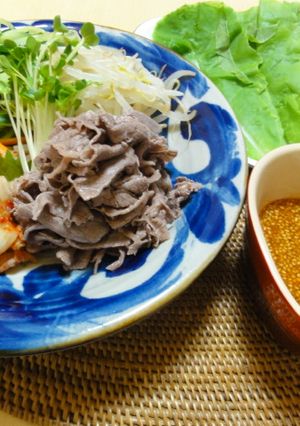 手巻きサラダ～韓国甘辛酢味噌ダレ-レシピのメイン写真
