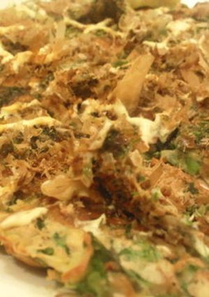 ヘルシー☆春菊とじゃがいものお好み焼き風-レシピのメイン写真