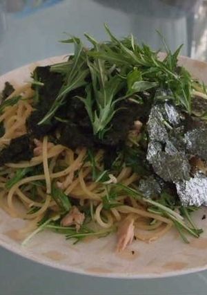 お鍋ひとつで♪　水菜とツナのパスタ☆-レシピのメイン写真