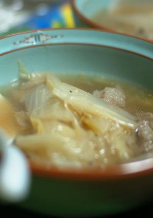 鍋の残りで白菜と豚肉のぽっかぽかスープ-レシピのメイン写真