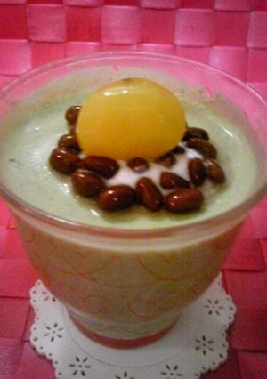 ☆濃厚抹茶ババロア☆簡単にグラスひとつで-レシピのメイン写真