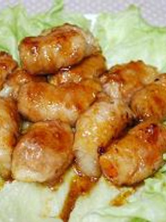 変わり酢豚 野菜を豚肉で巻いてみました-レシピのメイン写真