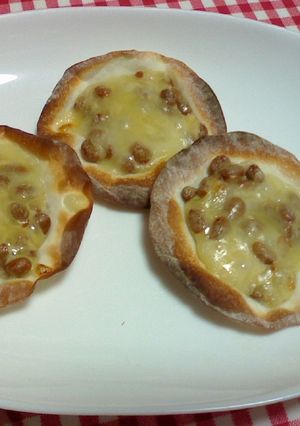 超簡単！納豆チーズ on 餃子の皮☆-レシピのメイン写真