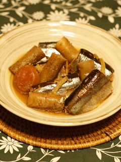 圧力鍋☆梅ぇ~✿さんま牛蒡煮-レシピのメイン写真