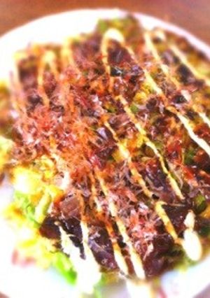 キャベツだらけ！ダイエットお好み焼き-レシピのメイン写真