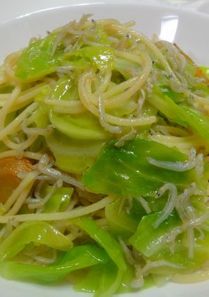 ちりめんじゃことキャベツのスパゲッティ-レシピのメイン写真