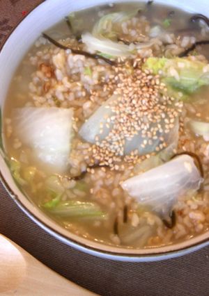 塩昆布だけ☆白菜おじや-レシピのメイン写真