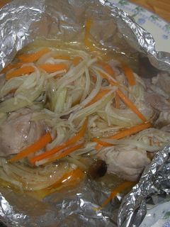 鶏ときのこのホイル蒸し-レシピのメイン写真