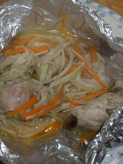 鶏ときのこのホイル蒸し-レシピのメイン写真
