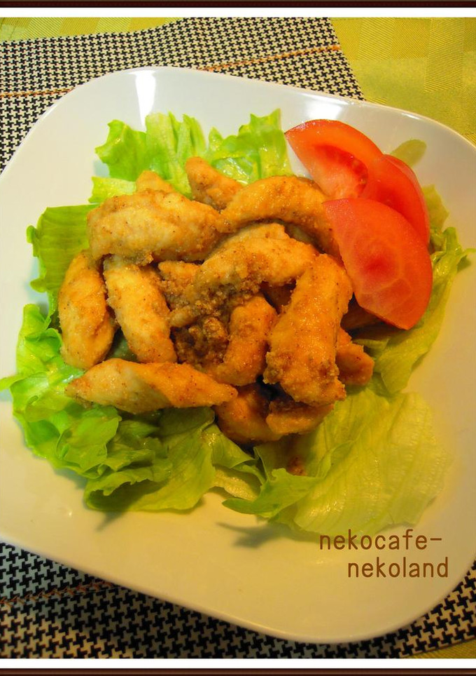 揚げてもヘルシー♡鶏ささみのゴマ酢和え-レシピのメイン写真