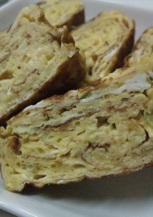 残ったてんかすは卵焼きへ！-レシピのメイン写真