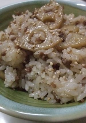 我が家自慢のレンコンご飯♪-レシピのメイン写真