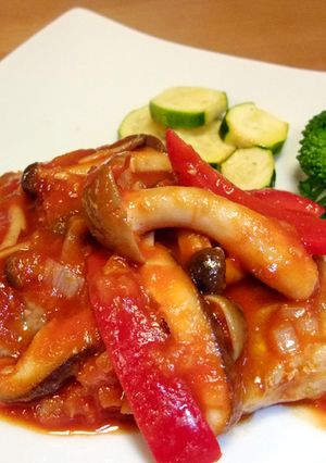 トマトピューレｄｅ豚のトマト煮-レシピのメイン写真