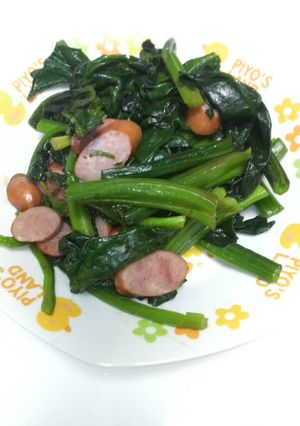 お弁当にも♪ﾎｳﾚﾝ草の炒め物-レシピのメイン写真