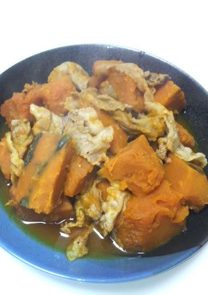 かぼちゃと豚肉のいため煮-レシピのメイン写真