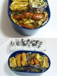 お弁当に♬ソーセージ&キャベツカレー炒め-レシピのメイン写真