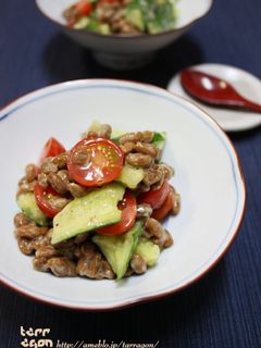 トマ胡瓜のサラダ納豆ナムル-レシピのメイン写真