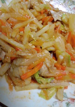 ピリ旨!余り野菜と鶏肉の豆板醤炒め♪-レシピのメイン写真