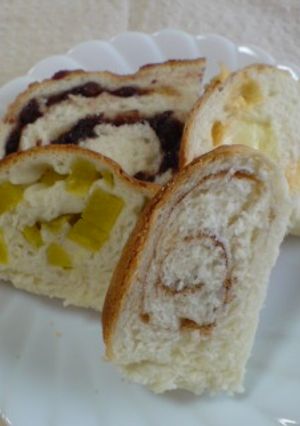 HB☆いちどに４つの味の食パン出来た♪♪-レシピのメイン写真