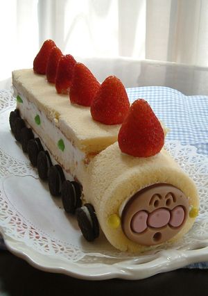 アンパンマン電車ケーキ-レシピのメイン写真