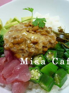 ネバネバ軍団7色丼-レシピのメイン写真
