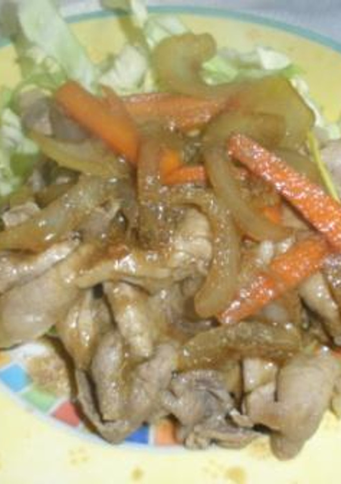 つゆの素とお酢の豚肉炒め-レシピのメイン写真