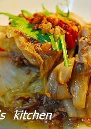 挽肉・白菜・舞茸の重ね蒸し煮トマトソース-レシピのメイン写真