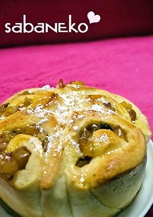 簡単二次発酵なしのアップルリング-レシピのメイン写真