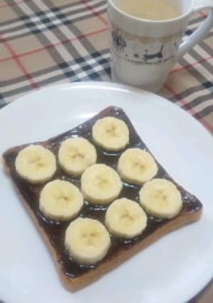 簡単☆チョコバナナトースト-レシピのメイン写真