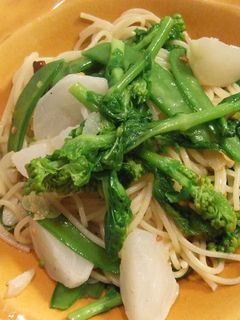 菜の花とカブの簡単ぺペロンチーノ-レシピのメイン写真