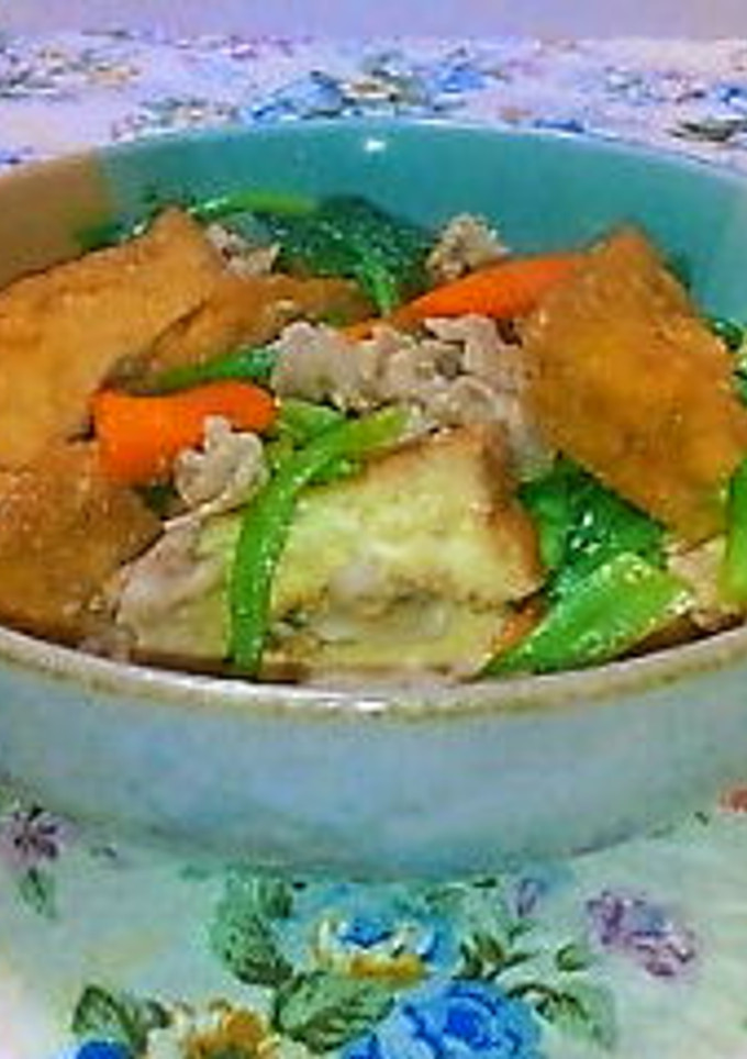 豚肉*厚揚げ*彩り煮物-レシピのメイン写真