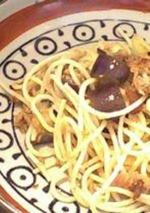 ナスとツナの秋味スパゲッティ-レシピのメイン写真