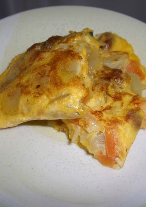 離乳食後期　野菜と納豆のオムレツ☆-レシピのメイン写真