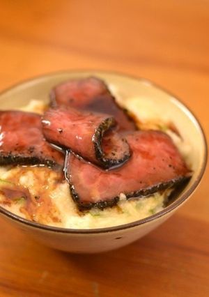 麦とろローストビーフ丼。-レシピのメイン写真