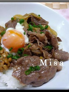 ネバネバ納豆牛丼-レシピのメイン写真