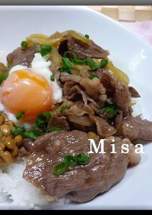 ネバネバ納豆牛丼-レシピのメイン写真