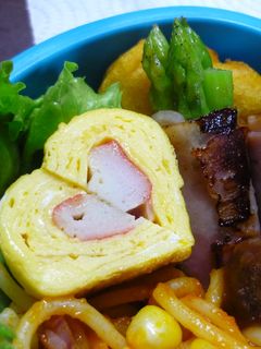 お弁当に~カニカマ❤な玉子焼き♪-レシピのメイン写真