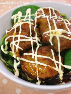 野菜と一緒に♡から揚げのスイチリマヨ丼-レシピのメイン写真
