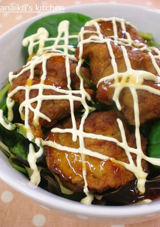 野菜と一緒に♡から揚げのスイチリマヨ丼-レシピのメイン写真