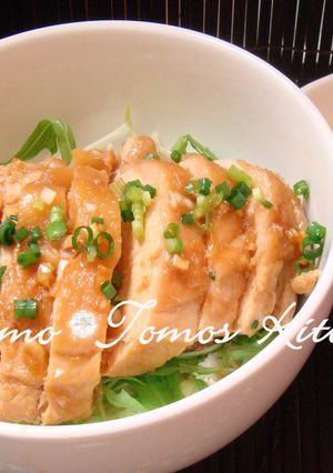 ♥鶏胸肉のふんわり蒸し煮丼andスープ♥-レシピのメイン写真
