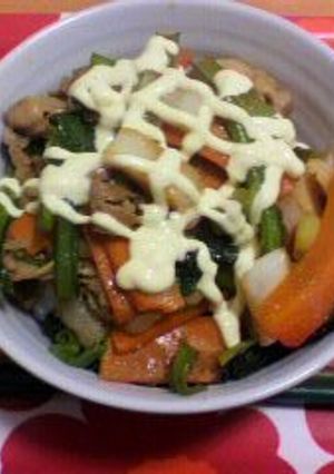 マイルド豚キムチ丼～ＣＡＦＥ風～-レシピのメイン写真