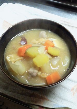 ほんゎか我が家の甘め豚汁＊゜-レシピのメイン写真