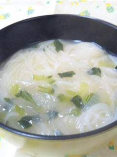 超~簡単!ポカポカみそ汁にゅうめん❤-レシピのメイン写真