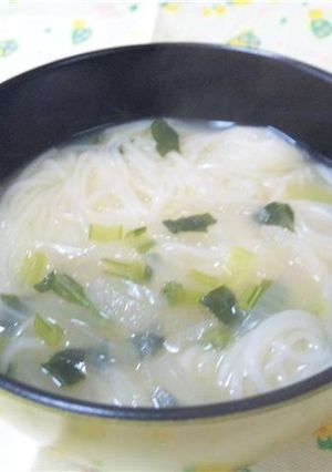 超～簡単！ポカポカみそ汁にゅうめん❤-レシピのメイン写真